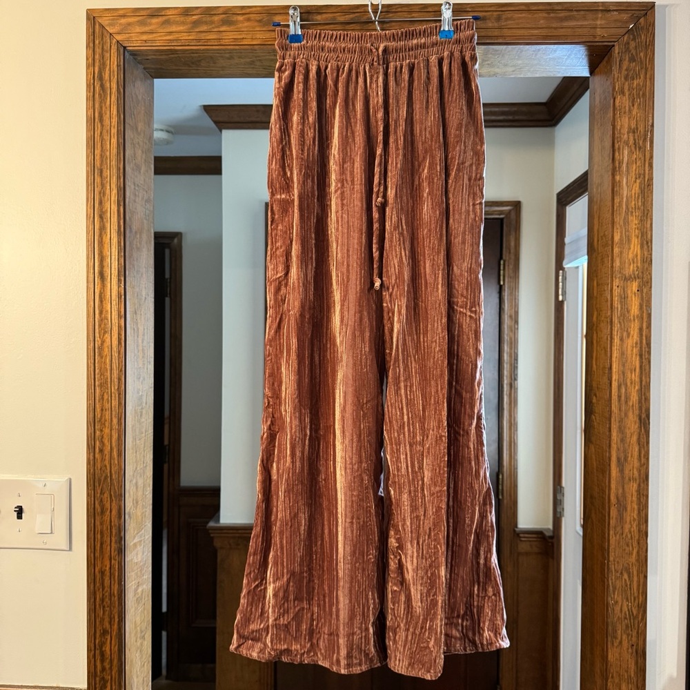 Boho Velvet Full Length Lounge Pant (Small)